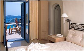 your bedroom overlooking the private pool